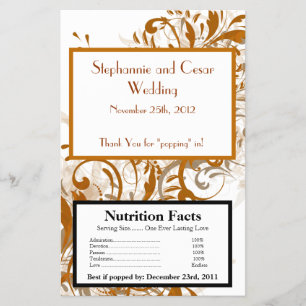 Microwave Popcorn Wrapper Damask Herbst Flyer
