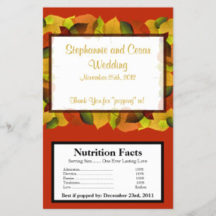 Microwave Popcorn Wrapper Foliage Blätter Flyer