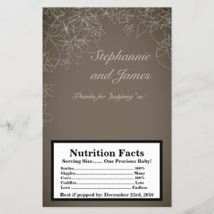 Microwave Popcorn Wrapper Herbstflorale Fall grau Flyer