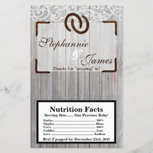 Microwave Popcorn Wrapper Horse Shoes auf Holzspit Flyer