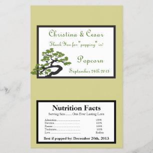 Microwave Popcorn Wrapper Japanese Green Bonsai Tr Flyer