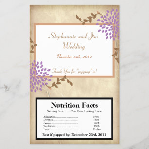 Microwave Popcorn Wrapper Lila und grün Flyer