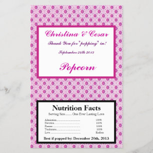 Microwave Popcorn Wrapper Magenta Lila Formal Fl Flyer