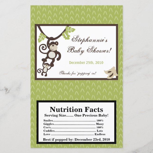 Microwave Popcorn Wrapper Monkey Time ZoAnimal (Vorderseite)