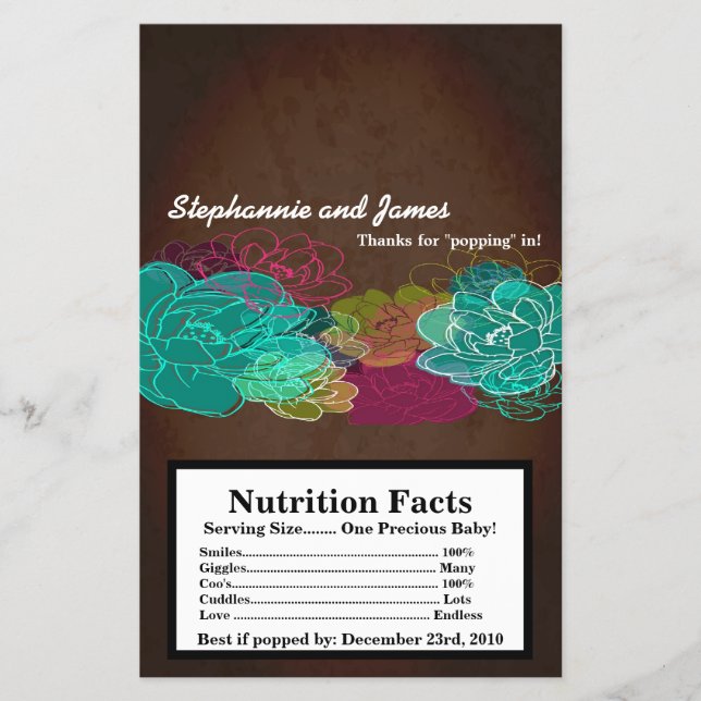 Microwave Popcorn Wrapper Neon Frühlingsbläschen Flyer (Vorne)