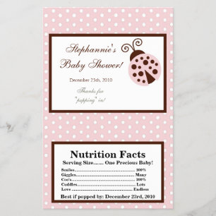 Microwave Popcorn Wrapper Pink Ladybug Flyer