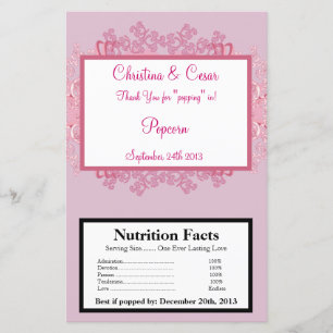 Microwave Popcorn Wrapper Pink/Lila Chinesisches S