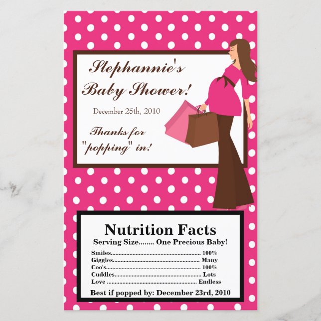 Microwave Popcorn Wrapper Pink Mod Mama Polka Dots (Vorderseite)