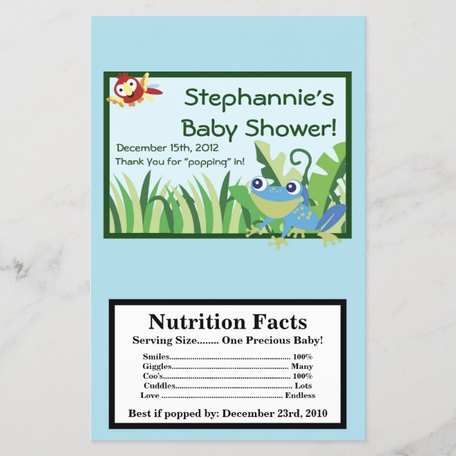 Microwave Popcorn Wrapper Regenwald Dschungel Flyer (Vorne)