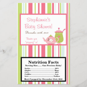 Microwave Popcorn Wrapper Tee Party Pink Pastel Flyer