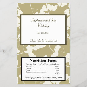 Microwave Popcorn Wrapper White Ginkgo Blätter Flyer