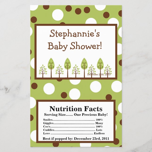 Microwave Popcorn Wrapper Woodland Friends Trees Flyer (Vorne)