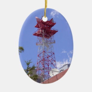 Microwave Relay Radio Telecom Tower Keramik Ornament