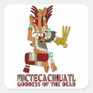 Mictecacihuatl Quadratischer Aufkleber