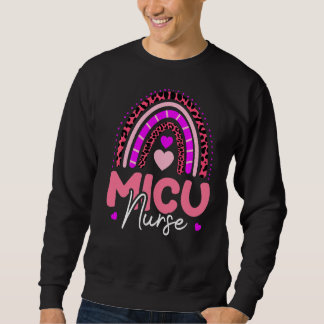 Micu Nurse Medical Intensive Care Unit Leopard Rai Sweatshirt