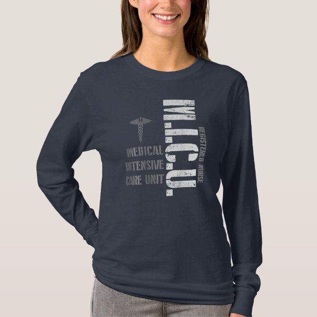 MICU-Registered Nurse Intensive Care Unit RN T-Shirt (Vorderseite)