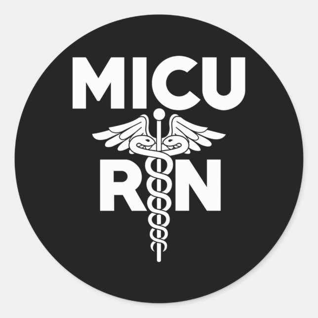 Micu registrierte Krankenpflegerangestellte für In Runder Aufkleber (Vorderseite)