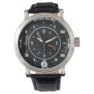 Mid 1970s Classic Car Clock With Gauges Armbanduhr