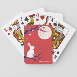 Mid Autumn Festival Rabbit Moon Spielkarten
