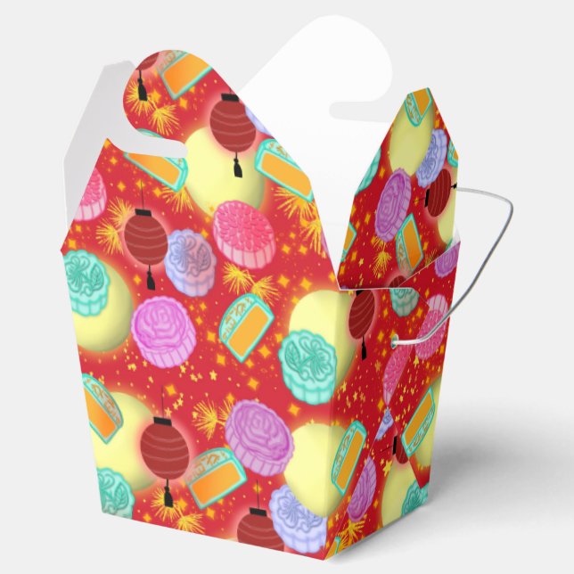 Mid Autumn Festival - Rot Geschenkschachtel (Geöffnet)