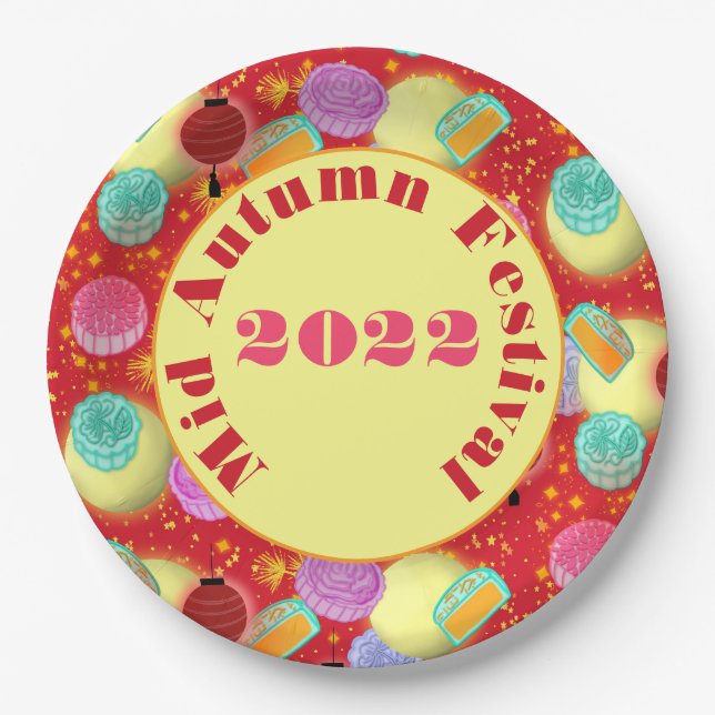 Mid Autumn Festival - Rote Teller (Vorderseite)