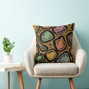 Mid-Century-Atom-Stil Felsen Schnieke Kissen