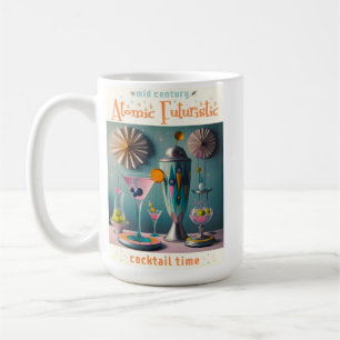 Mid Century Atomic Futuristische Cocktail-Zeit Kaffeetasse