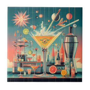 Mid-Century-Atomic-Futuristische-Zitrus-Martini-Ba Fliese