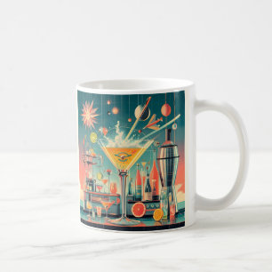 Mid-Century-Atomic-Futuristische-Zitrus-Martini-Ba Kaffeetasse