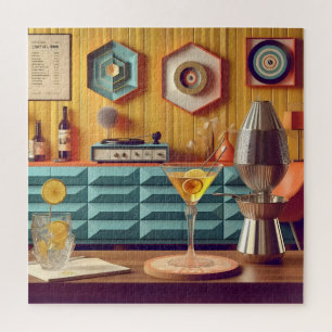Mid-Century-Atomic-Retro-Futuristische-Partyraum Puzzle
