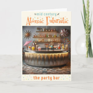 Mid-Century-Atomzukunfts-Partybar Karte