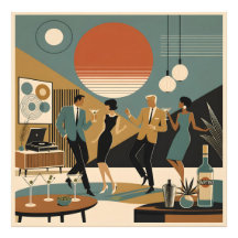 Mid Century California Vibes Martini Tanzparty