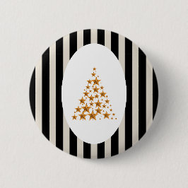 Mid century christmas tree with Golden star Button