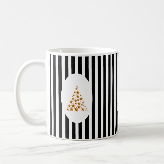 Mid century christmas tree with Golden star Kaffeetasse (Links)