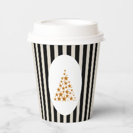 Mid century christmas tree with Golden star Pappbecher