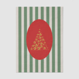 Mid century christmas tree with Golden star Seidenpapier