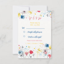 Mid-Century-Doodle - RSVP-Karte