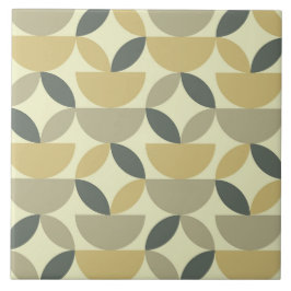 Mid Century Earth tone half Circles and shapes Fliese