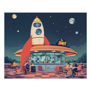 Mid-Century-Futurismus Poster