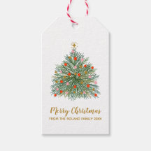 Mid Century handgezeichnet Weihnachtsbaum