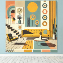 Mid Century Interior Design Dessert Livingroom