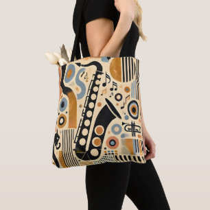 Mid-Century-Jazz-Age-Minimalist-Kunst-Saxophon
