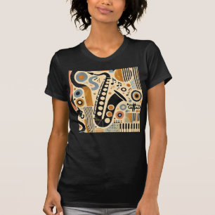 Mid-Century-Jazz-Age-Minimalist-Kunst-Saxophon T-Shirt