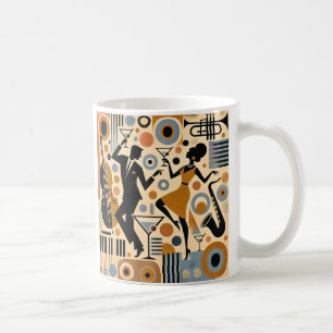 Mid Century Jazz Age Minimalistische Kunst Martini Kaffeetasse
