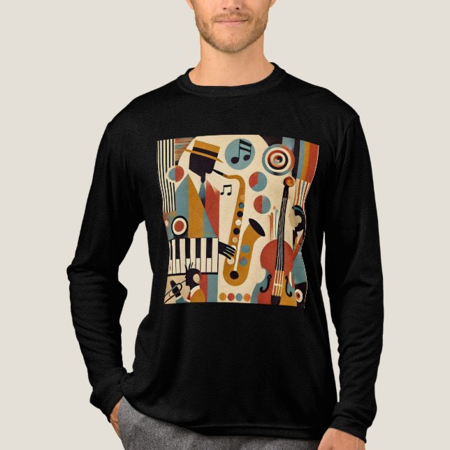 Mid Century Jazz Age Modern Minimalist Trio Tri-Blend Shirt (Vorderseite)