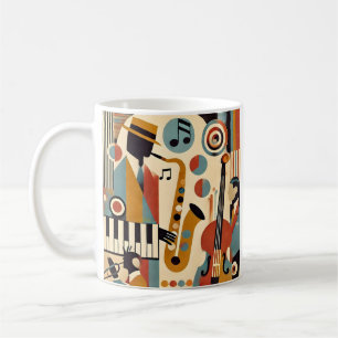Mid Century Jazz Age Moderne Minimalistische Trio Kaffeetasse