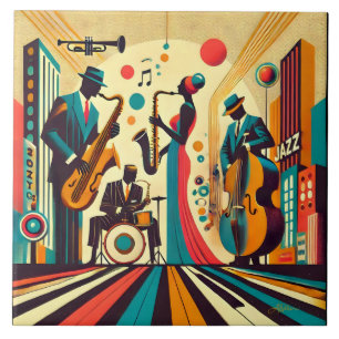 Mid Century Jazz Age Quartett Fliese