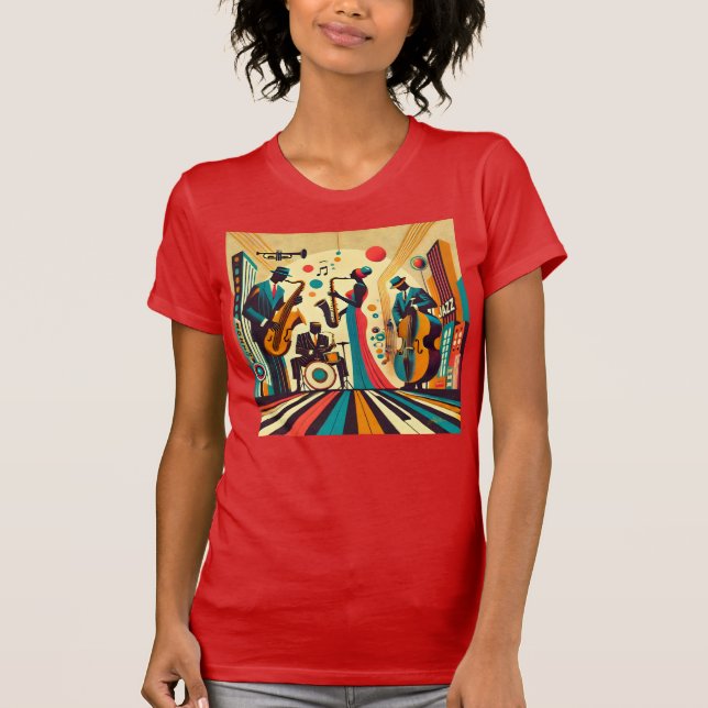 Mid Century Jazz Age Quartett T-Shirt (Vorderseite)
