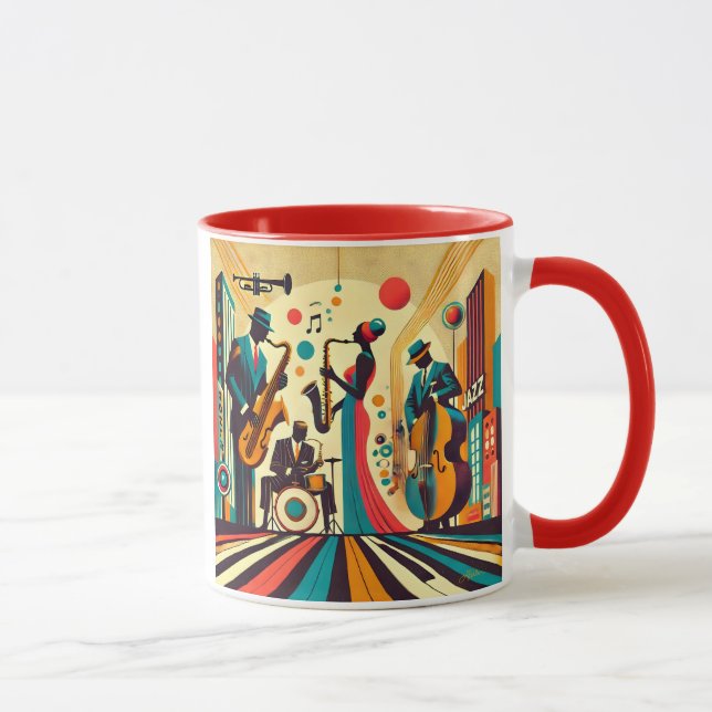 Mid Century Jazz Age Quartett Tasse (Rechts)