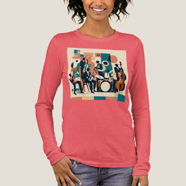 Mid Century Jazz Age Sextet Tri-Blend Shirt (Vorderseite)
